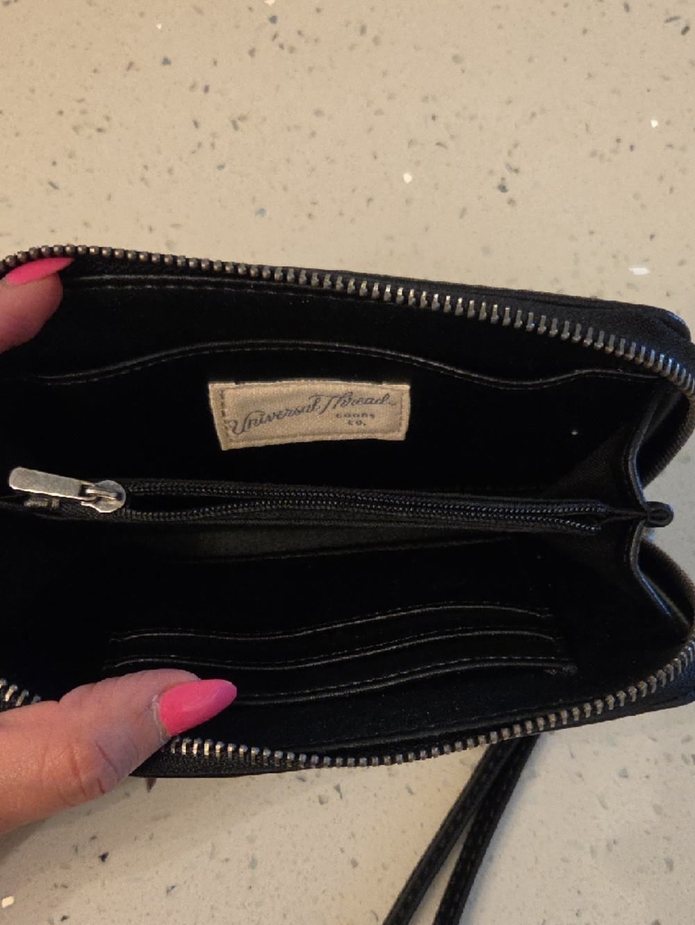 Universal Thread Black Zip-Around Wristlet Wallet - Picture 4 of 6